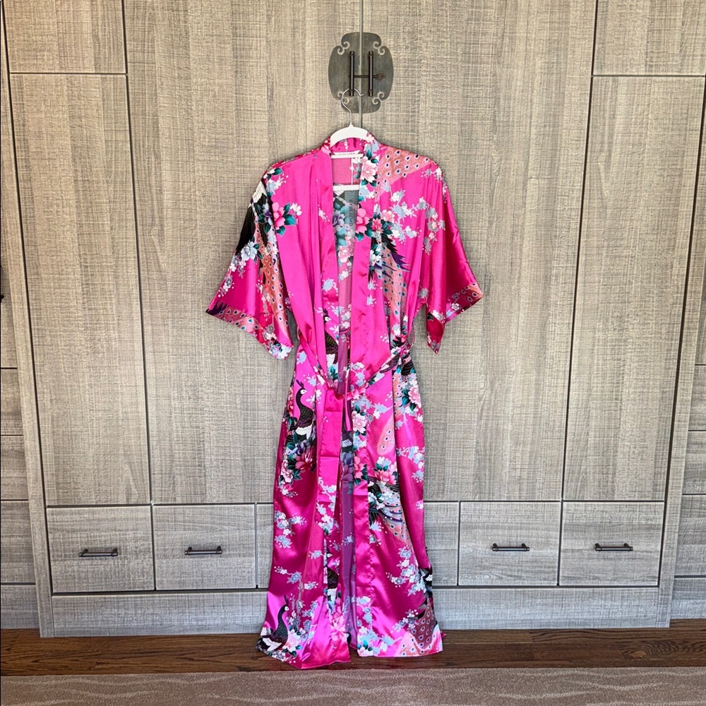 BABEYOND Satin Floral Printed‎ Kimono